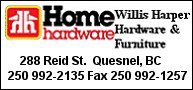 Willis Harper Home Hardware, Quesnel, BC